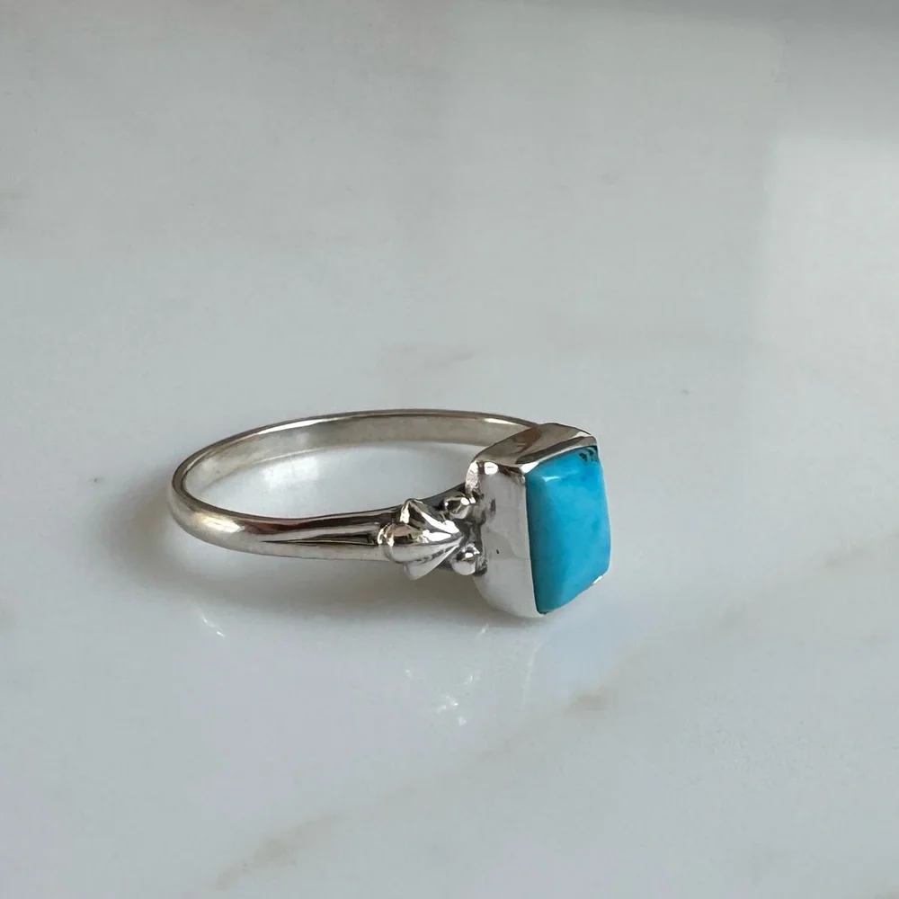 NWOT Sundance Southwest Portrait Ring, Turquoise, Sterling Silver